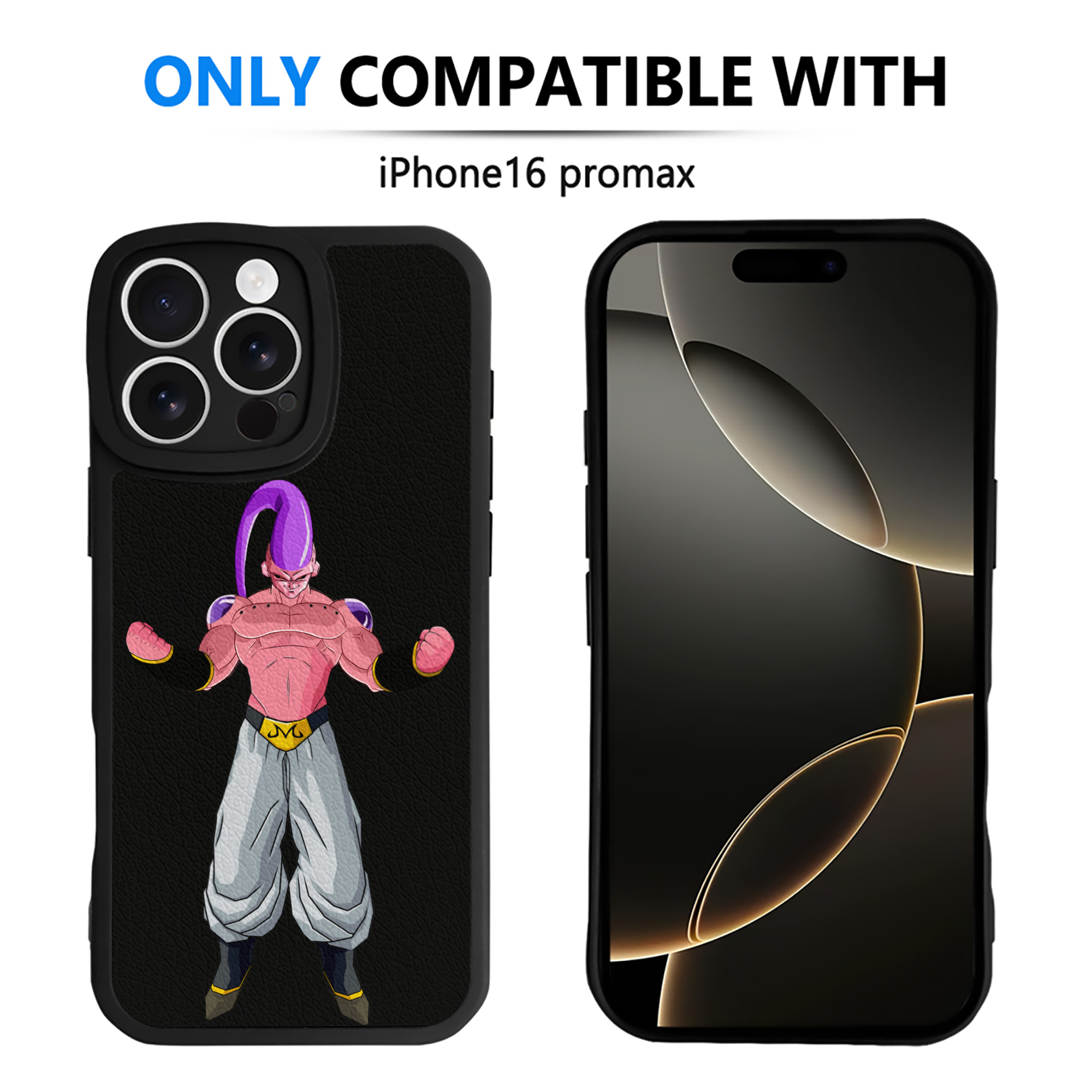 （画像用） ドラゴンボール 魔人ブウ DRAGON BALL Majin Buu 【iPhone 16シリーズ対応】シリコンスマホケース（レザー調） 材質：シリコン